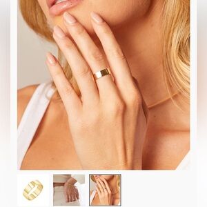 Baby Gold thick stacking ring size 6.5